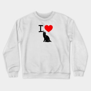 I HEART BLACK CAT Crewneck Sweatshirt